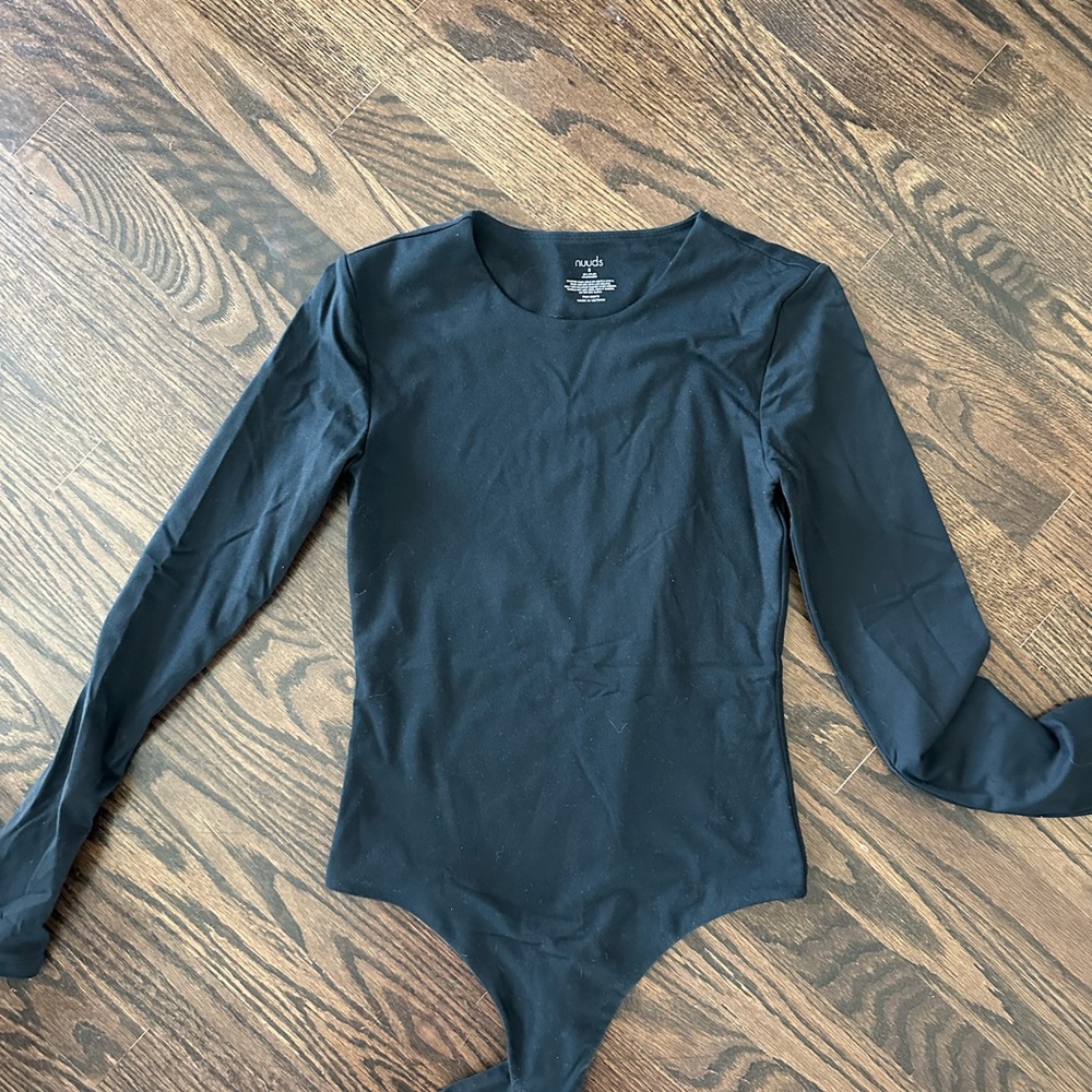 nuuds Black Long Sleeve Bodysuit